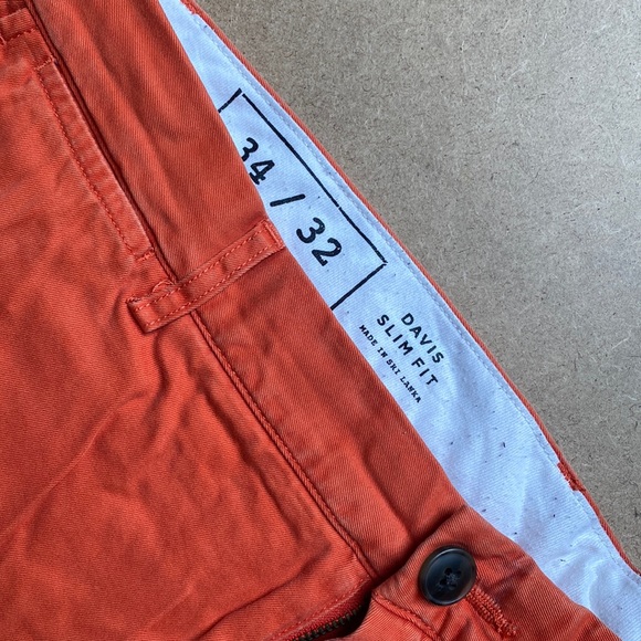 Club Monaco, 34/32 Davis slim fit pants - orange - Picture 1 of 2